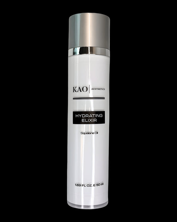 KAO Aesthetics Hydrating Elixir bottle on a white background